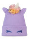 Kids Beanie Knitted Purple