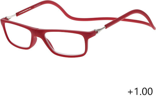 Magnifying Glasses Adjustable Frame Magnet +1.00 Red