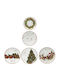 Brandani Set Christmas Dinnerware Porcelain Gold 18pcs