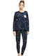 Sexen Set Pijamale pentru Femei Dark Blue Star
