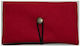 Simona Tobacco Pouch With Snap Closure RED SUEDE
