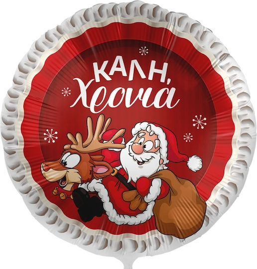 18" Balloon Happy New Year Santa Claus & Reindeer