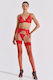Milena by Paris Garters with Red Lace