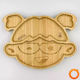 Pandaboo Baby Food Plate made of Bamboo Orange
