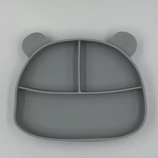 Pandaboo Kinderteller aus Silikon Gray
