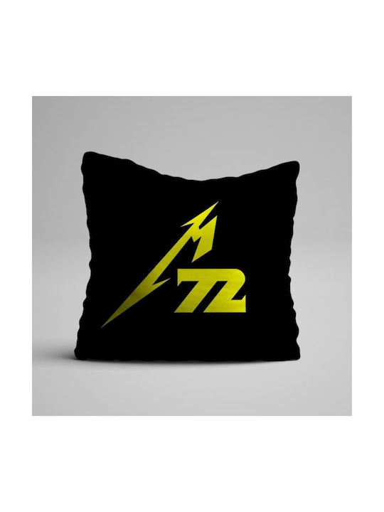 Metallic Throw Pillow 40*40 M-72 Logo Album 72 Seasons Black and Yellow