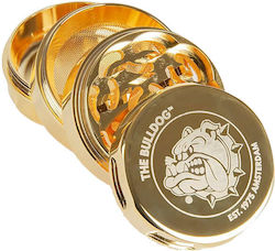 Bulldog Amsterdam Grinder Τρίφτης Καπνού Πολυτελείας Χρυσό 24 Καρατίων Real Gold 55mm 4 Parts