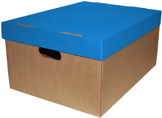 517738 Next Classic Light Blue File Box with Lid A3 Height 21x32x44cm Set of 3 Pieces