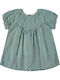 Children's Dress Short Sleeve Checked Green