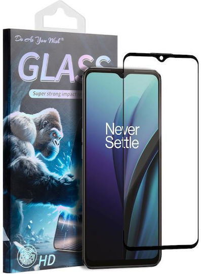 OnePlus Nord N20 SE Do As You Wish Silk Screen Printed HD Tempered Glass Film Black