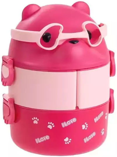 Pandaboo Plastic Lunch Box Pink