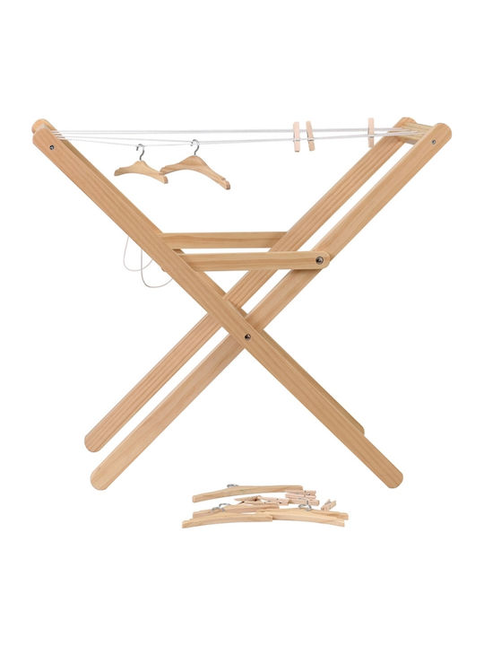 Egmont Wooden Folding Floor Clothes Drying Rack
