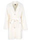 Zante Women's White Coat with Buttons