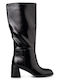 Damenstiefel mit mittlerem Absatz Schwarz