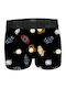 Men's Boxer Black with Patterns