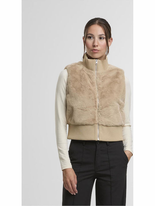 Women's Sleeveless Short Fur Wetsand