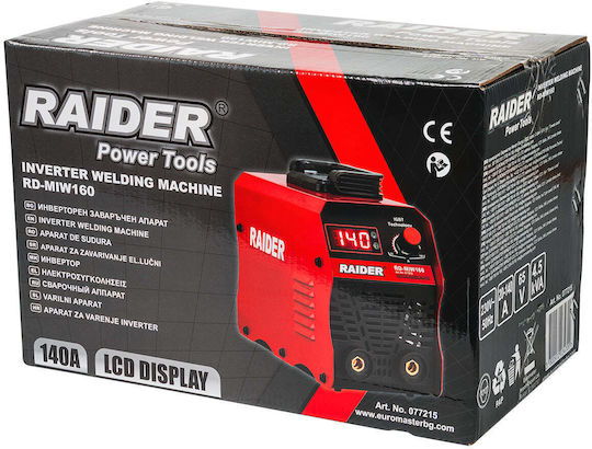 Raider Ηλεκτροκόλληση Inverter MMA με Μέγιστο Ρεύμα Συγκόλλησης 140A