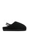 Calvin Klein Femei Sabot cu blană Negre