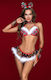Std X-mas Skirt Costume Red 5 Pcs
