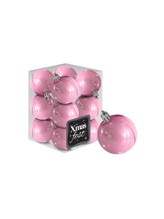Pearl Pink Balls Pack=12pcs Φ4 Ø4cm Xmasfest 11...