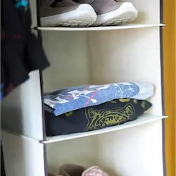 Tpster Fabric Hanging Clothes Shelf in Beige Co...