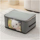 TnS Fabric Clothes Storage Case in Gray Colour 45x30x20cm