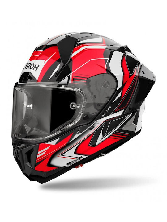 Airoh GP800 Must Red Gloss Motorcycle Helmet Fu...