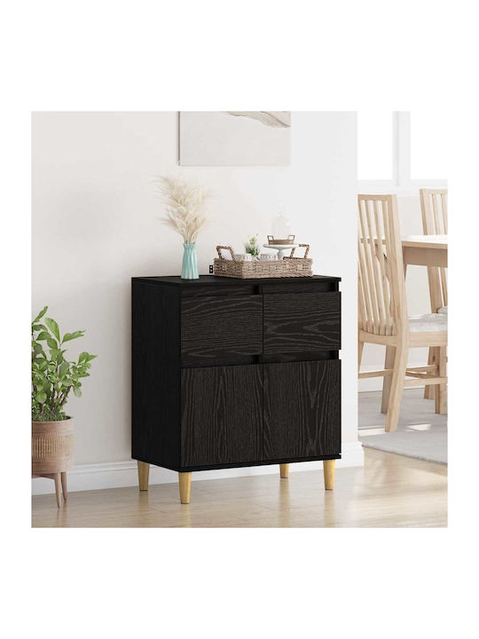 Sideboard Wooden with Drawers Black Beech 60x35...