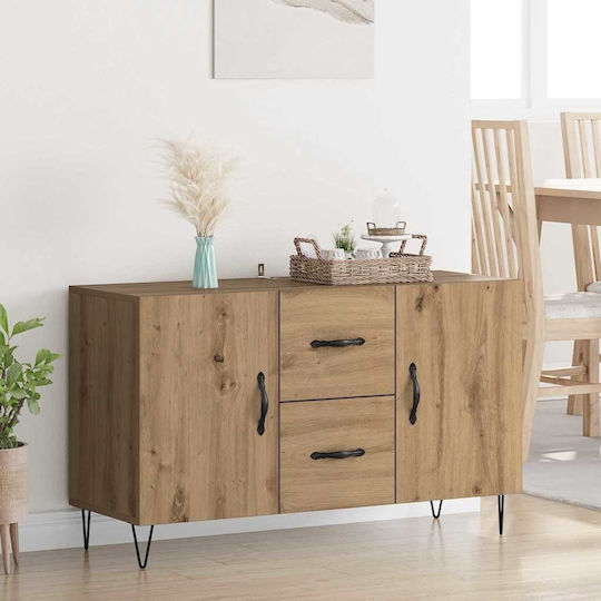 Μπουφές από Ξύλο & Μέταλλο με Συρτάρια Oak 100x36x60cm Μπουφές από Ξύλο & Μέταλλο με Συρτάρια Oak 100x36x60cm