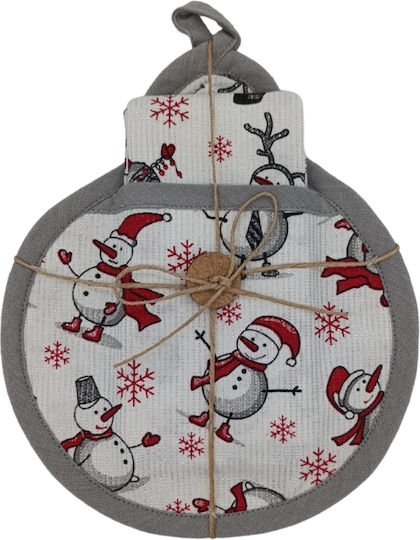 Christmas Tableware Ornaments Set Glass Towel Holder Ilis Home 73201 Snowman