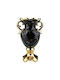 Velve Vază Decorativă din Marmură Negru 18x31cm 1buc