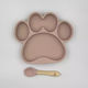Pandaboo Kinder-Essgeschirr-Set aus Silikon Rosa