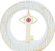 Makwedding de birou Amulet Cheie Alb din Lemn