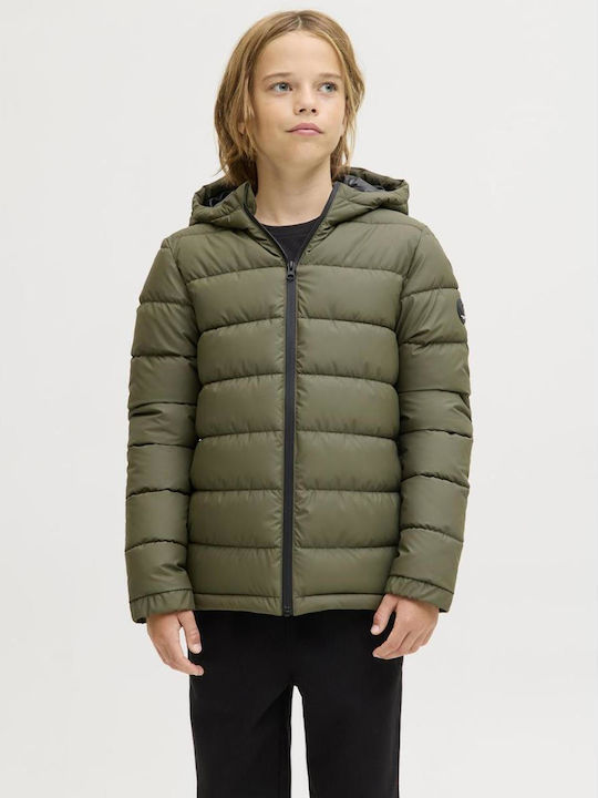 Jack & Jones Παιδικό Καπιτονέ Μπουφάν με Κουκού...
