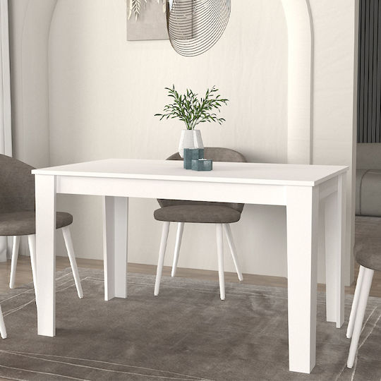 Darlen Esszimmer- und Küchentisch Weiß 125x72x74cm