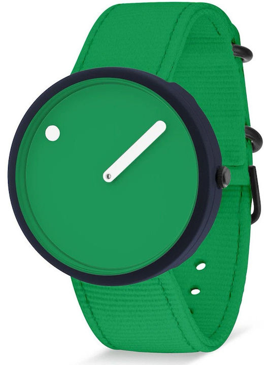 Picto Men's Watch 40mm Battery with Green Metal Bracelet