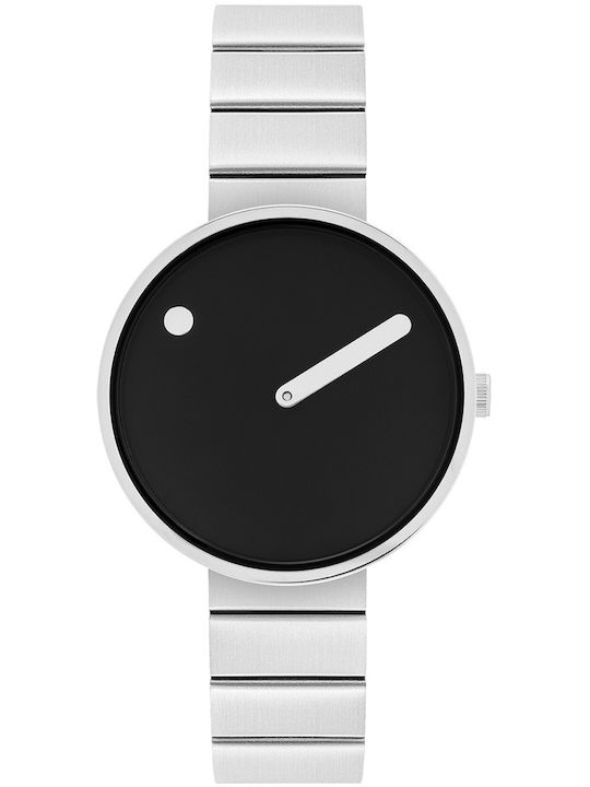Picto Herrenuhr 34mm Batterie mit Silber Metallarmband