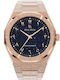 Paul Rich Herrenuhr 43mm Batterie mit Rosafarbenem rostfreiem Stahlarmband