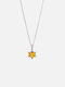 Chrysothemiss Women's Necklace Sunbeam Glow Crystal Sun Shape