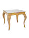 Quadratischer Beistelltisch Metall Gold M50xL50xH50cm