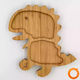 Pandaboo Baby Food Plate made of Bamboo Orange