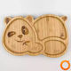 Pandaboo Baby Food Plate made of Bamboo Orange