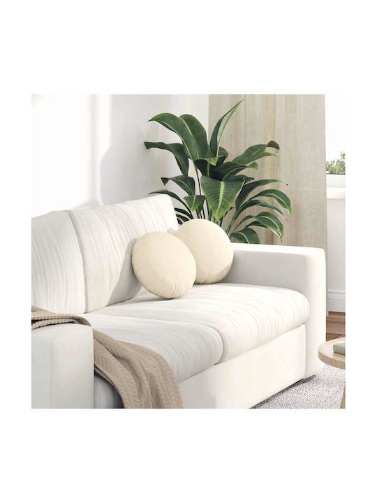 vidaXL Възглавница За Диван От Кадифе Крем 30x30см