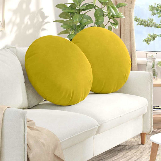 vidaXL Perna De Canapea Din Catifea Galbenă 29x80cm