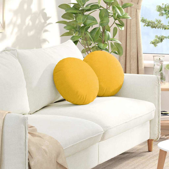 vidaXL Sofa-Kissen aus Samt Weiches Gelbes 40x40cm