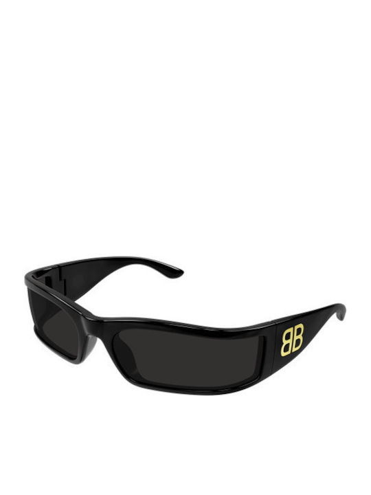 Balenciaga Unisex Sonnenbrille mit Schwarz Kunststoff Gestell und Schwarz Linse