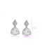 Chrysothemiss Women's Earrings Crystal Arch Rhodium Plated Swarovski Crystal