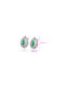 Chrysothemiss Women's Earrings Emerald Kiss Platinum Plated Green Crystal
