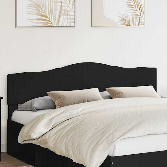 vidaXL Hölzernes Kopfstütze für Betten Schwarz Eichenholz 200x100cm