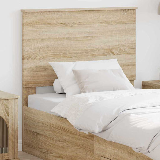 vidaXL Hölzernes Kopfstütze für Betten Dürre Sonoma 80x100cm